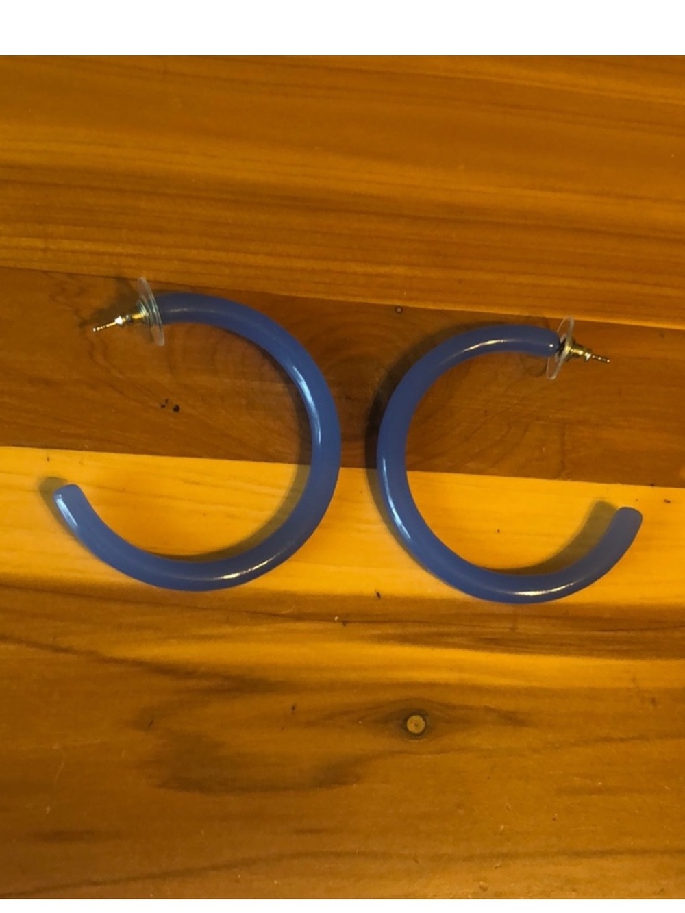 J.Crew Blue Lucite Hoop